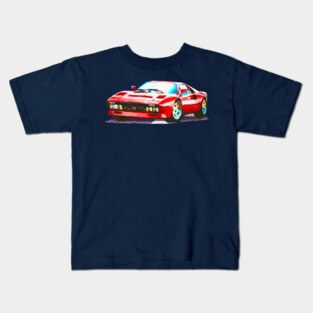 RED SPORTS CAR PIXEL Kids T-Shirt