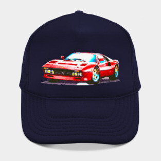 RED SPORTS CAR PIXEL Hat