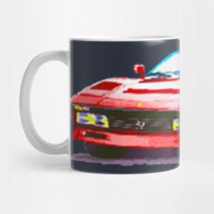 RED SPORTS CAR PIXEL Mug