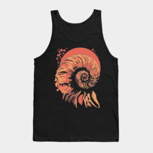 Geometric Nautilus Shell - Vintage Natural History Illustration Tank Top