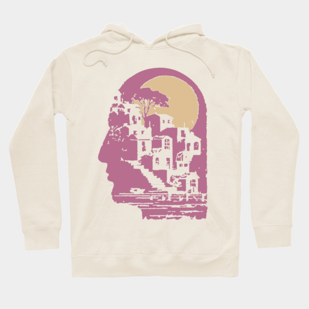 The Inner City Mindscape - Surreal Philosophical Illustration Hoodie by TuncGK