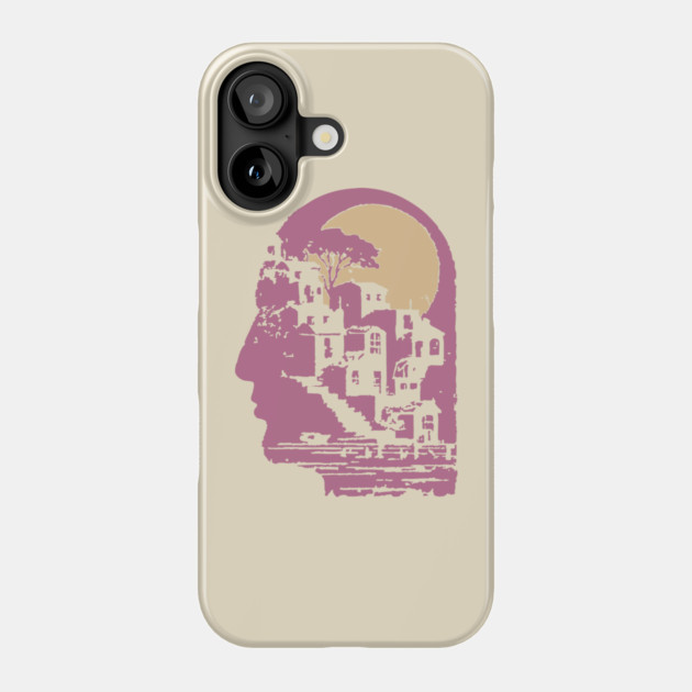 The Inner City Mindscape - Surreal Philosophical Illustration Phone Case by TuncGK