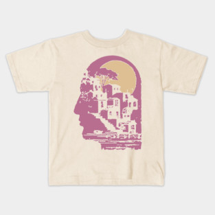 The Inner City Mindscape - Surreal Philosophical Illustration Kids T-Shirt