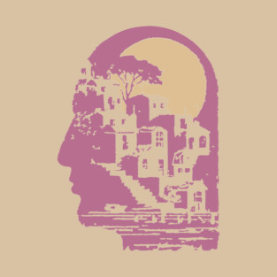 The Inner City Mindscape - Surreal Philosophical Illustration T-Shirt