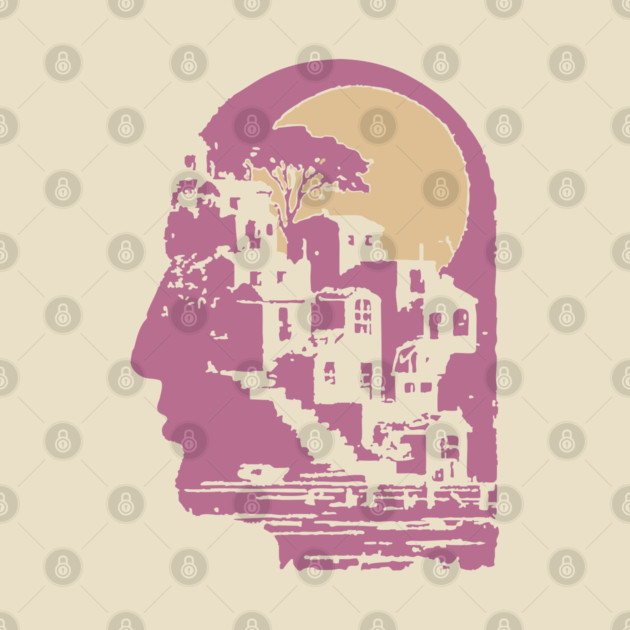 The Inner City Mindscape - Surreal Philosophical Illustration by TuncGK