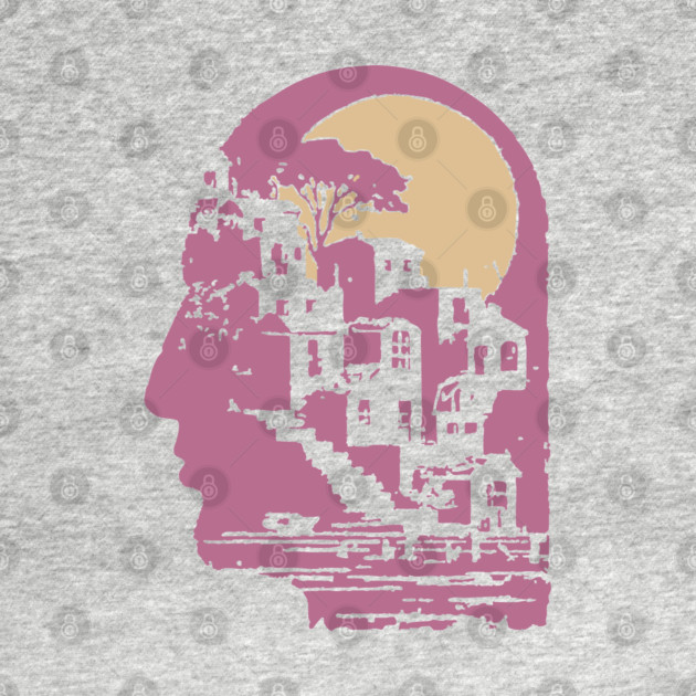 The Inner City Mindscape - Surreal Philosophical Illustration by TuncGK