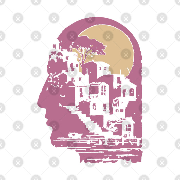 The Inner City Mindscape - Surreal Philosophical Illustration by TuncGK