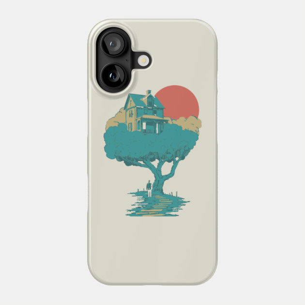 Floating Dream House Tree - Surreal and Whimsical Landscape Phone Case by TuncGK