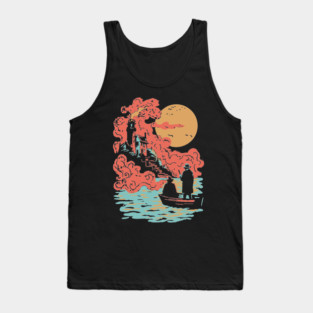 Journey to the Lighthouse - Vintage Nautical Adventure Art Tank Top