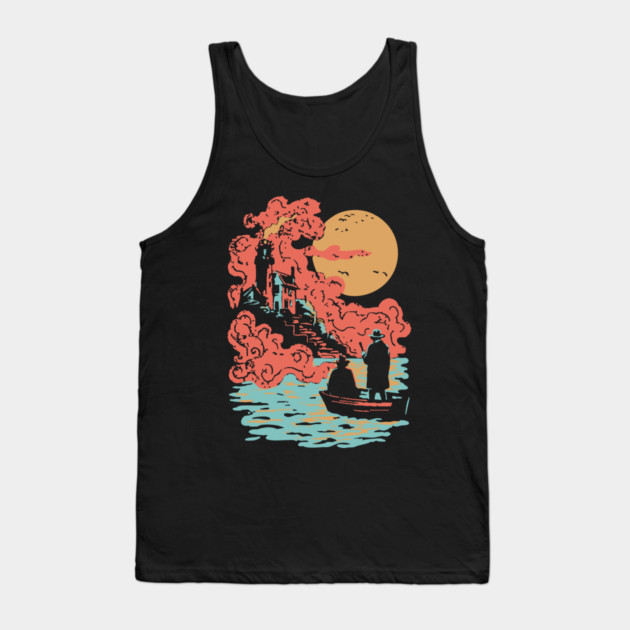 Journey to the Lighthouse - Vintage Nautical Adventure Art Tank Top by TuncGK