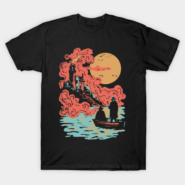 Journey to the Lighthouse - Vintage Nautical Adventure Art T-Shirt by TuncGK