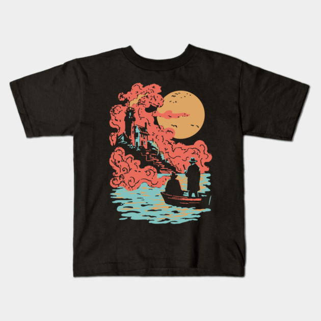 Journey to the Lighthouse - Vintage Nautical Adventure Art Kids T-Shirt by TuncGK