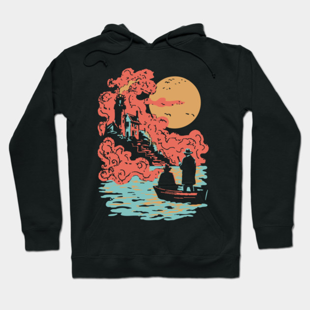 Journey to the Lighthouse - Vintage Nautical Adventure Art Hoodie by TuncGK