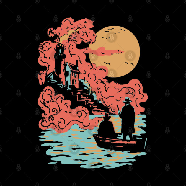 Journey to the Lighthouse - Vintage Nautical Adventure Art by TuncGK