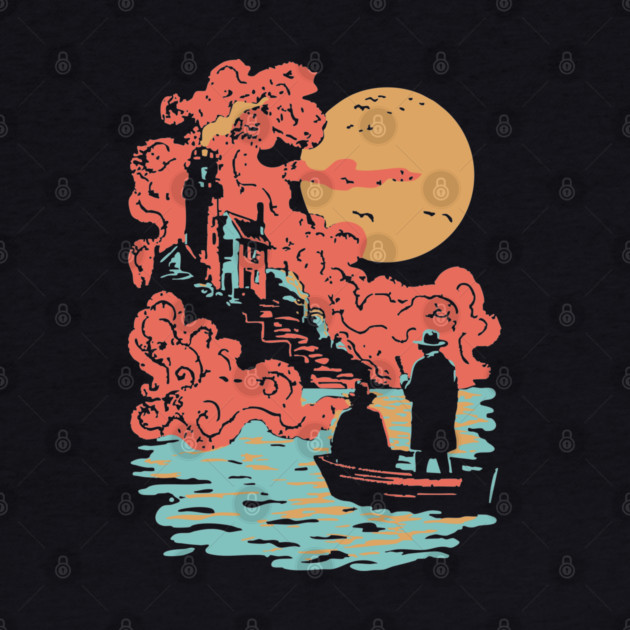 Journey to the Lighthouse - Vintage Nautical Adventure Art by TuncGK