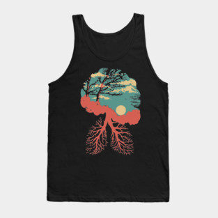 Lungs of the Earth - Surreal Environmental Nature Art Tank Top