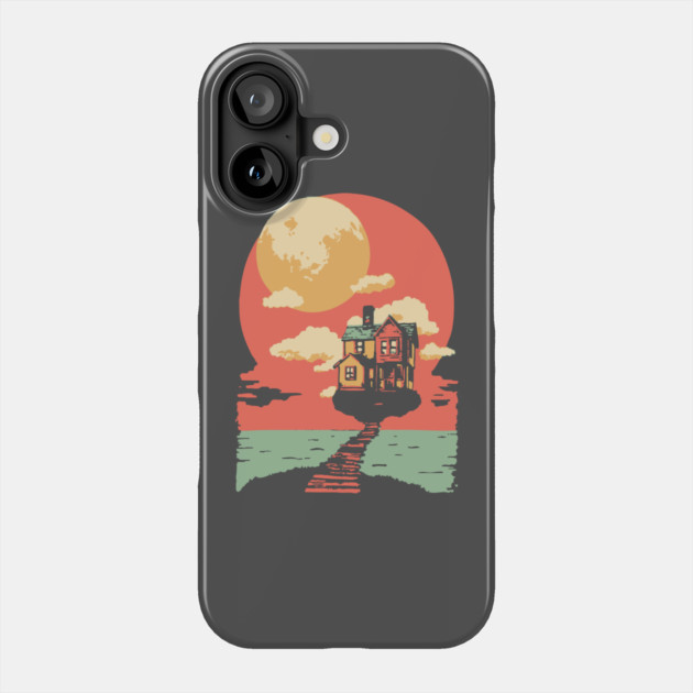 The Path Home to the Moon - Surreal Vintage Dreamscape Phone Case by TuncGK