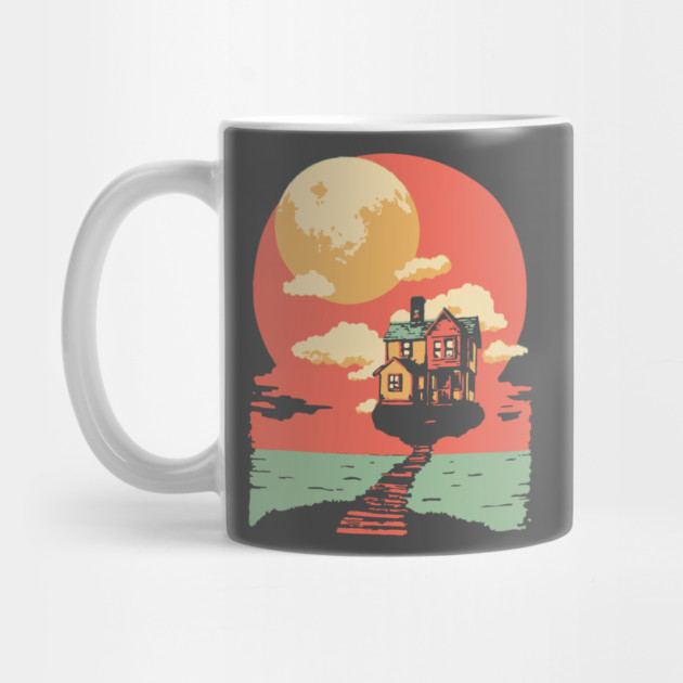 The Path Home to the Moon - Surreal Vintage Dreamscape by TuncGK