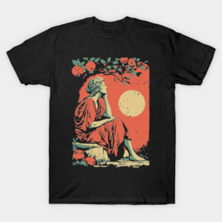 Roman Goddess of the Harvest Grove - Vintage Mythology Art T-Shirt