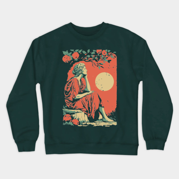 Roman Goddess of the Harvest Grove - Vintage Mythology Art Crewneck Sweatshirt by TuncGK