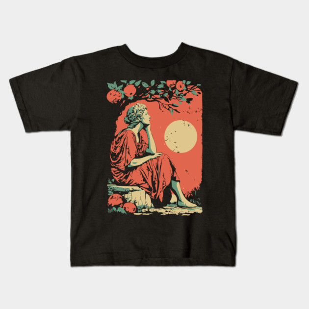 Roman Goddess of the Harvest Grove - Vintage Mythology Art Kids T-Shirt by TuncGK