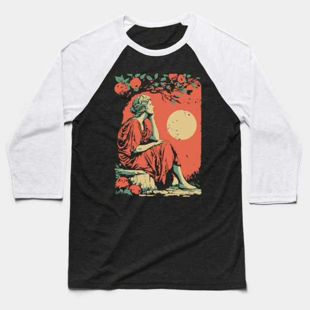 Roman Goddess of the Harvest Grove - Vintage Mythology Art Baseball T-Shirt by TuncGK