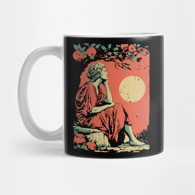 Roman Goddess of the Harvest Grove - Vintage Mythology Art by TuncGK