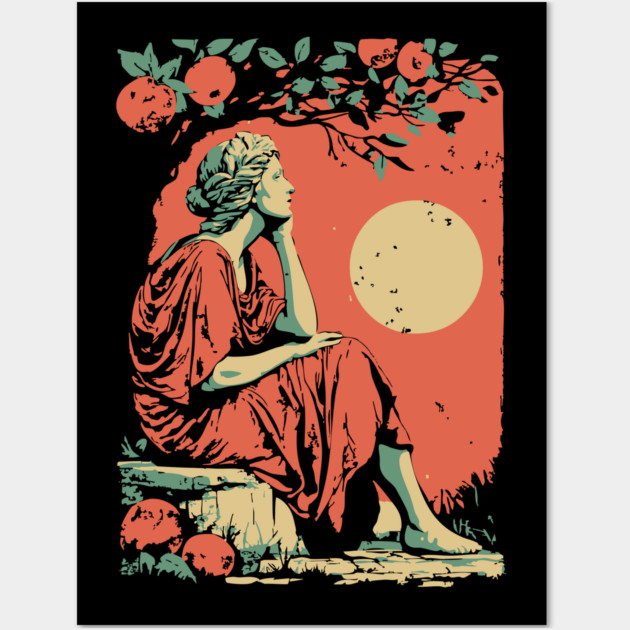 Roman Goddess of the Harvest Grove - Vintage Mythology Art Wall Art by TuncGK