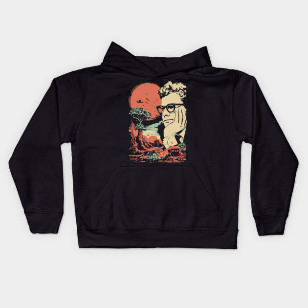 The Anxious Mind - Surreal Portrait of an Intellectual Kids Hoodie by TuncGK