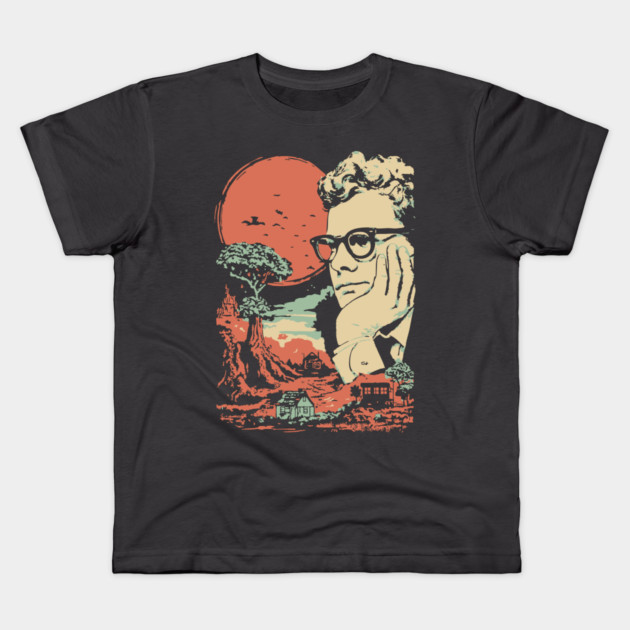 The Anxious Mind - Surreal Portrait of an Intellectual Kids T-Shirt by TuncGK