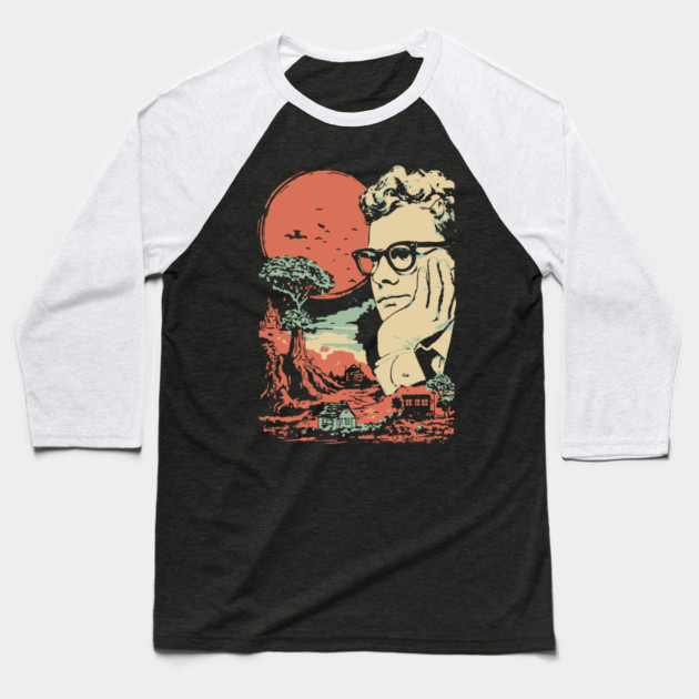 The Anxious Mind - Surreal Portrait of an Intellectual Baseball T-Shirt by TuncGK
