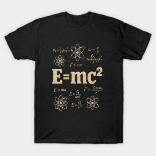 EMC2 Physics Equations Science Geek Formula Design T-Shirt