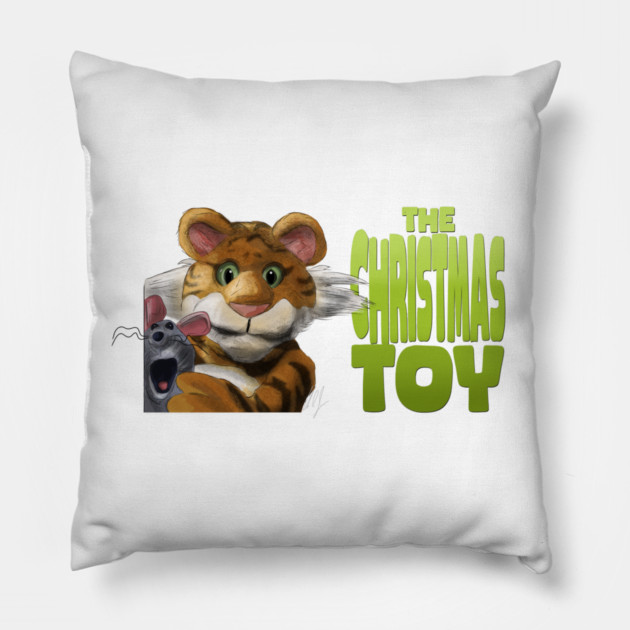 The Christmas Toy: Rugby and Mew Pillow by 51Deesigns