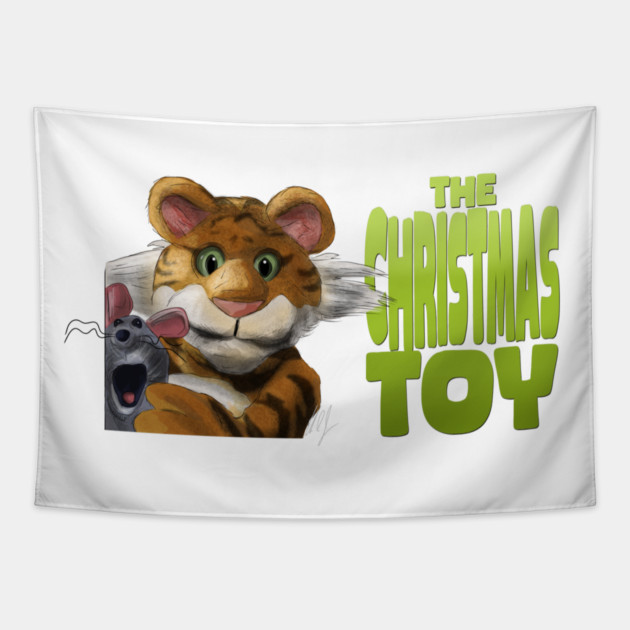 The Christmas Toy: Rugby and Mew Tapestry by 51Deesigns