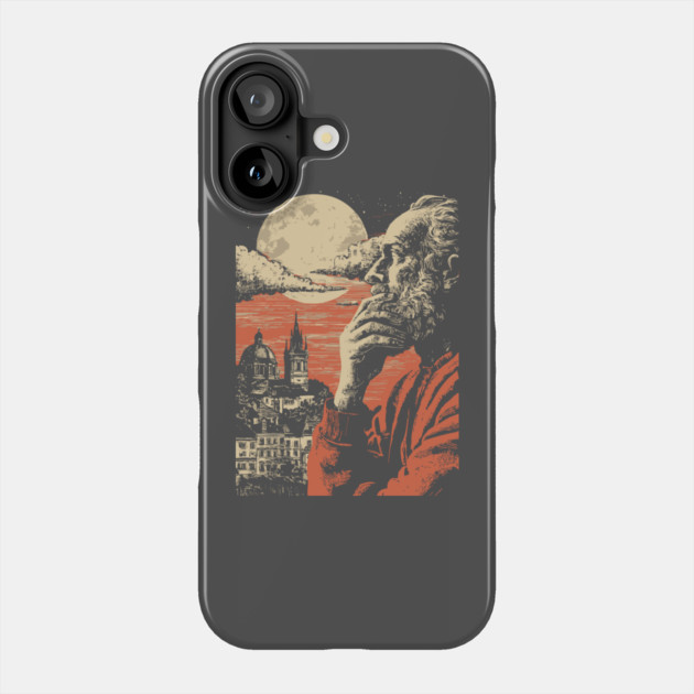 The Alchemist's Watch - Vintage Fantasy Cityscape Art Phone Case by TuncGK