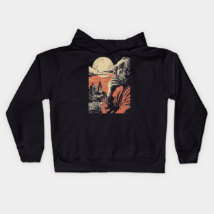 The Alchemist's Watch - Vintage Fantasy Cityscape Art Kids Hoodie