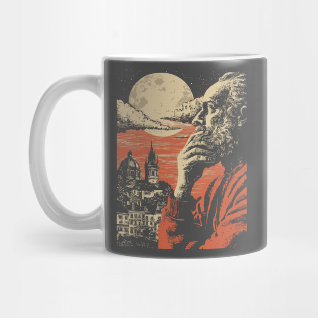 The Alchemist's Watch - Vintage Fantasy Cityscape Art by TuncGK