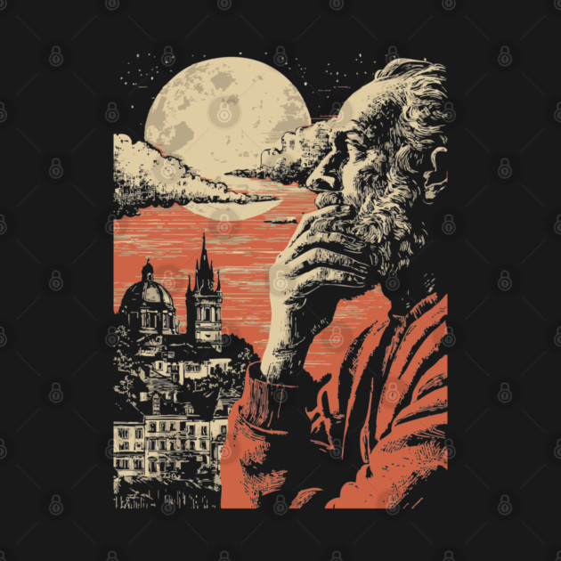 The Alchemist's Watch - Vintage Fantasy Cityscape Art by TuncGK