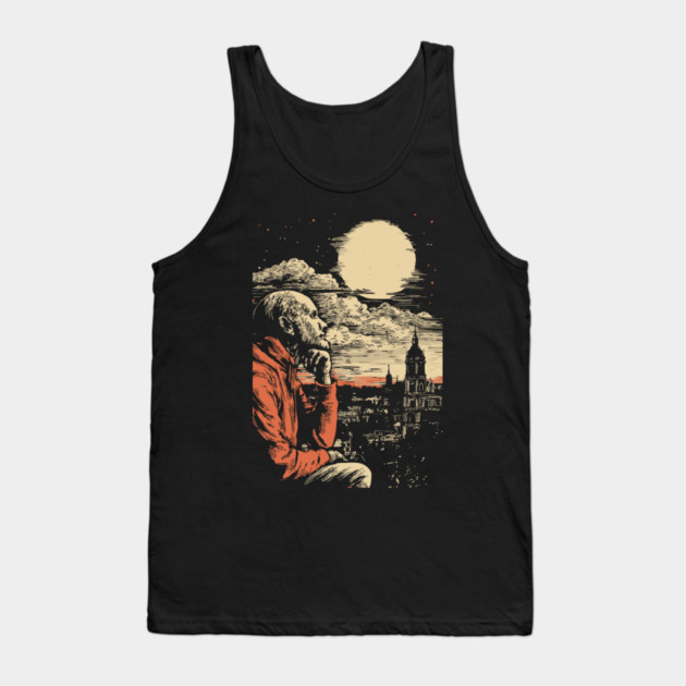 The Historian's Legacy - Vintage Scholarly City View Tank Top by TuncGK