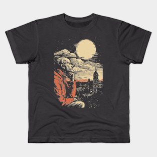 The Historian's Legacy - Vintage Scholarly City View Kids T-Shirt