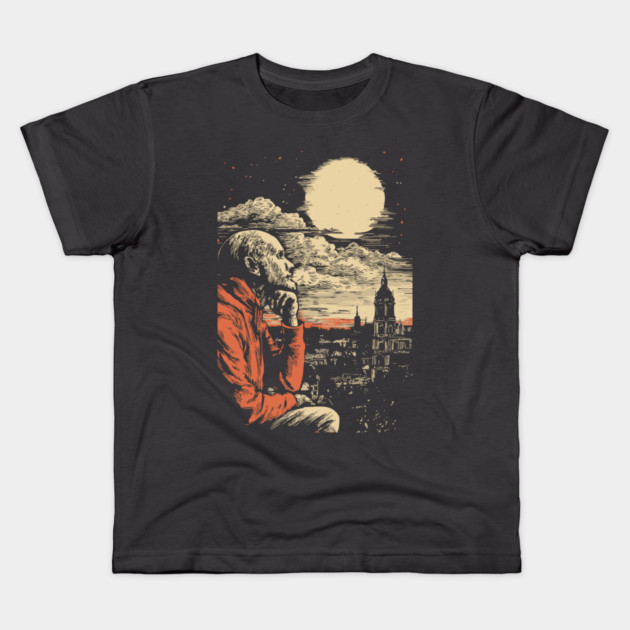 The Historian's Legacy - Vintage Scholarly City View Kids T-Shirt by TuncGK