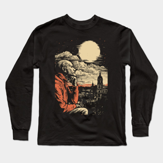 The Historian's Legacy - Vintage Scholarly City View Long Sleeve T-Shirt by TuncGK