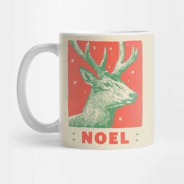 Majestic Noel Reindeer - Vintage Christmas Wildlife Illustration by TuncGK