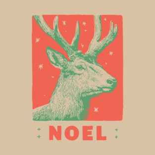 Majestic Noel Reindeer - Vintage Christmas Wildlife Illustration T-Shirt