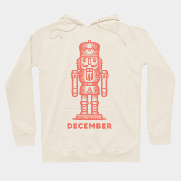 Vintage December Nutcracker - Retro Christmas Toy Soldier Hoodie by TuncGK