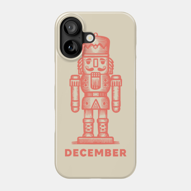 Vintage December Nutcracker - Retro Christmas Toy Soldier Phone Case by TuncGK