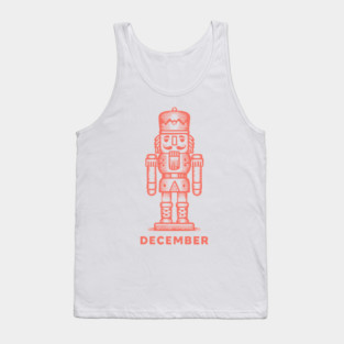 Vintage December Nutcracker - Retro Christmas Toy Soldier Tank Top