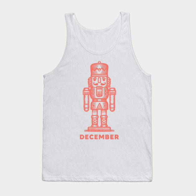 Vintage December Nutcracker - Retro Christmas Toy Soldier Tank Top by TuncGK