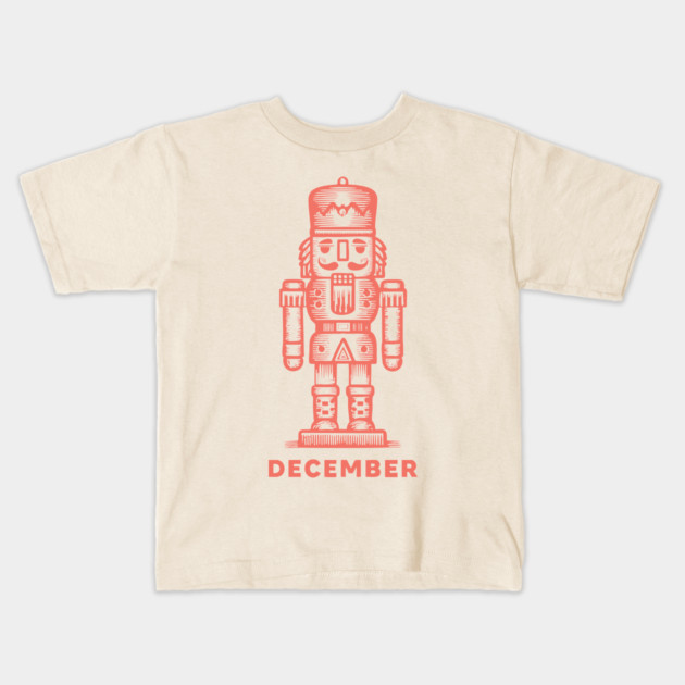 Vintage December Nutcracker - Retro Christmas Toy Soldier Kids T-Shirt by TuncGK