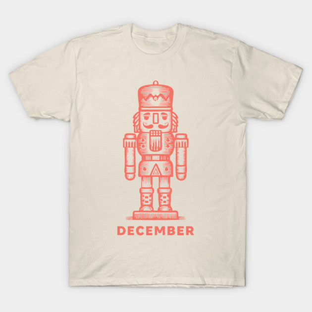 Vintage December Nutcracker - Retro Christmas Toy Soldier T-Shirt by TuncGK